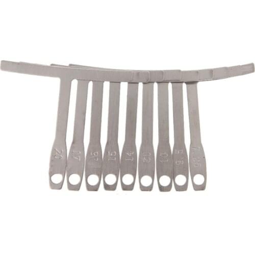 9pcs/set Understring Radius Gauge Metal for Guitar and Bass Setup Luthier Tools