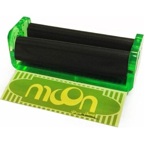 MOON GREEN 70mm Acrylic Manual Rolling Machine Tobacco Injector Manual Maker Roller Combo Pack
