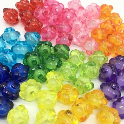 Acrylic Colorful Jewelry making Beads in beads Transparent Lantern shape DIY Handmade children Accessories 65pcs/bag