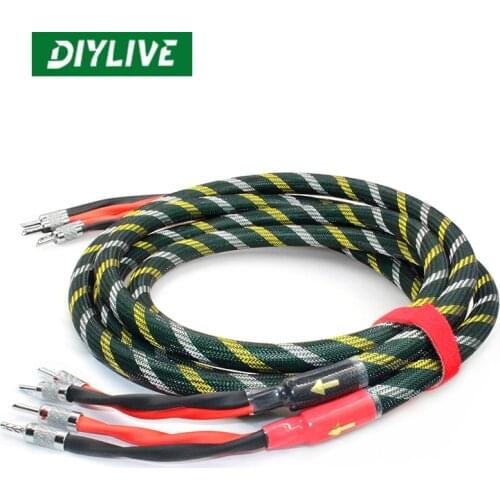 The United States 4-core coarse McIntosh Fever speaker line audio box line high and low double tone carbon fiber plus net