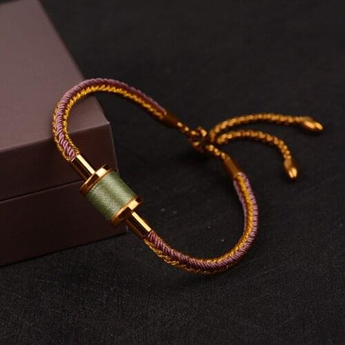 Fashion new hand-woven bracelet can be extended to remove the adjustment hand rope hot sale