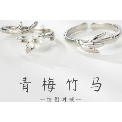 BUDROVKY New Original Couple Ring Female 100% s925 Sterling Silver Simple Girlfriend Ring Gift for Lover Jewelry