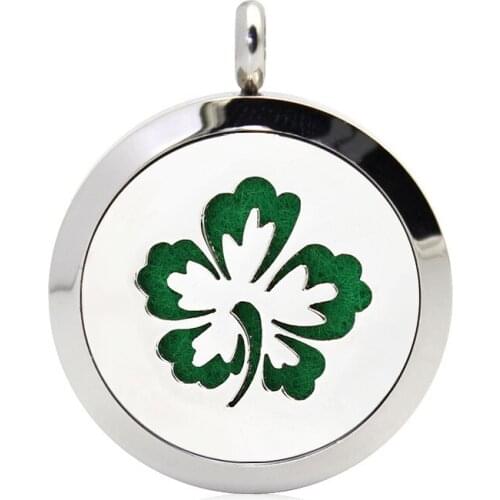 Stainless Steel 25mm Essential Oil Diffuser Locket Perfume Aroma Pendant Necklace Chain Magnet Chain Free 10pads Women Kids Gift