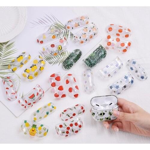 For AirPods Pro Case Flower Transparent Hard Plastic Wireless Bluetooth Earphone Cases For Apple AirPods Pro 3 Cover Clear Funda