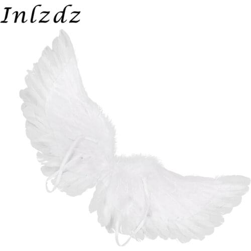 Kids Girls Feather Angel Wings Dance Party Cosplay Costume Stage Show Masquerade Carnival Holiday Fancy Dress Cosplay Wings