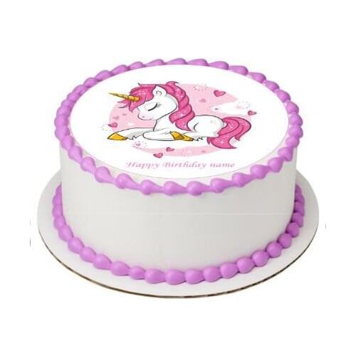 DIY Unicorn Edible Icing sugar Wafer Paper Kids Birthday Party Cake Decoration Kitchen Baking Tool Cake Decoration Accessories