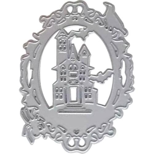 Halloween Castle Frame Metal Cutting Dies Stencil DIY Scrapbooking Album Stamp