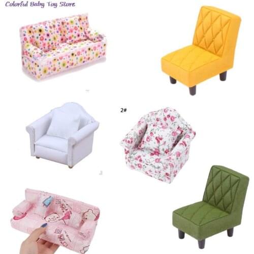 Simulation Small Sofa Stool Chair Furniture Model Toys for Doll House Decoration Dollhouse Miniature Accessories