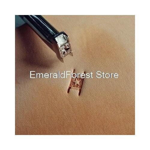 Leather carving printing tools handmade DIY new products die-casting five-pointed star mat imprint decoration