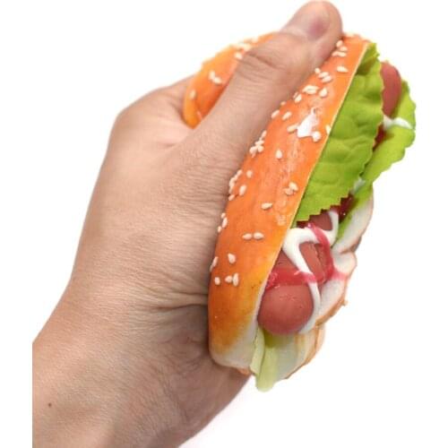 2pcs Kiten Fridge Artificial Hamburger Simulation Model Ornaments Fake Cake Bakery Room Photography props Window Decoration