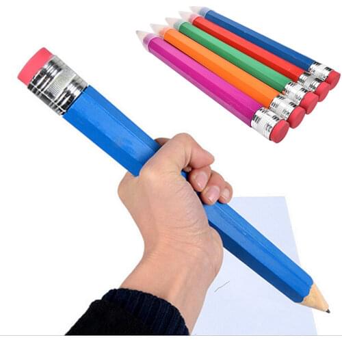 1Pcs 35cm Wooden Colorful Handcraft Large Pencil Pen Mark Painting School Office Supplies Student Stationery Gift