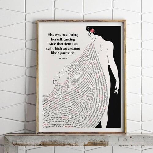 Literary Art Print The Awakening Quote Book Lover Gift Wall Art for Living Room Home Decor