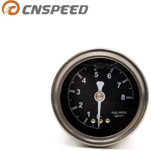 CNSPEED Fuel Pressure Regulator Gauge with pointer 0~8 black face YC100491