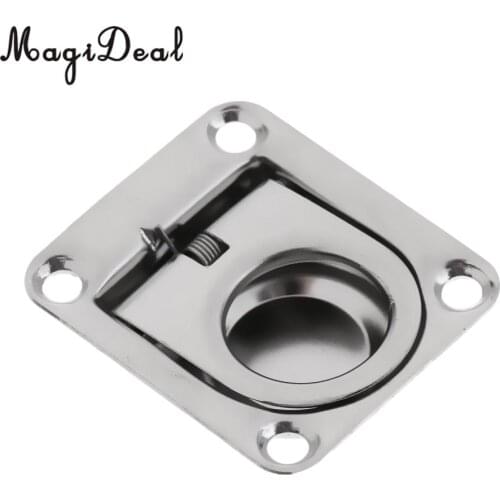 Marine Grade Stainless Steel Flush Mount Pull Ring Hatch Latch Lift Handle Marine Boat