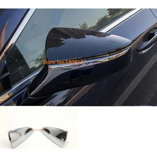 Car Rear View Rearview Side Glass Mirror Cover Trim Frame Eyebrow For Lexus ES ES200 ES250 ES300 ES350 2018 2019 2020 2021
