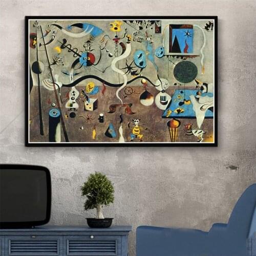 Joan Miro Famous Paintings Abstract Poster Wall Art Picture Posters and Prints Canvas Painting Home Decor quadro cuadros
