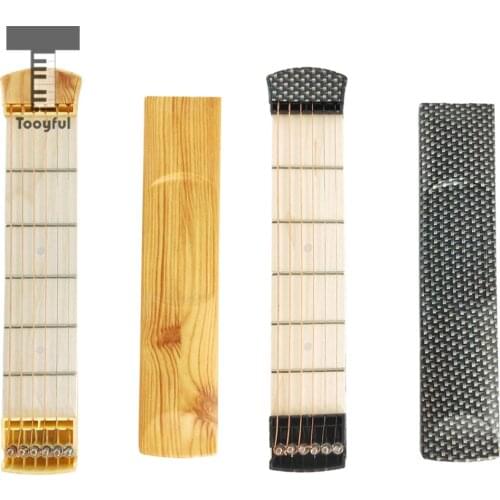 Tooyful Portable Right-Handed 6 Strings 6 Fret Pocket Guitar Mini Travel Guitar for Beginner Kids Music Practice Tool