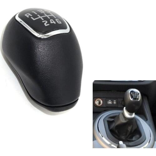 6 Speed PU Leather Manual Gear Shift Knob Head Gear Cover Shift Lever Stick For For Kia Rio Rio5 New Pride