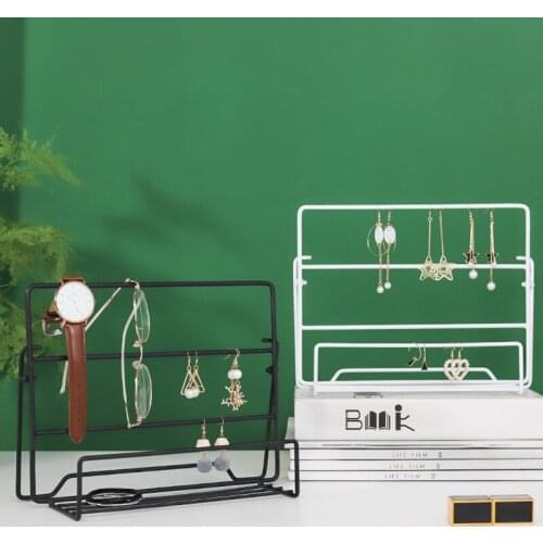 Stud Earring Jewelry Display Rack Stand Organizer Ornament Holder Watch Glasses Necklace Hook Hanger Counter Case Display Holder
