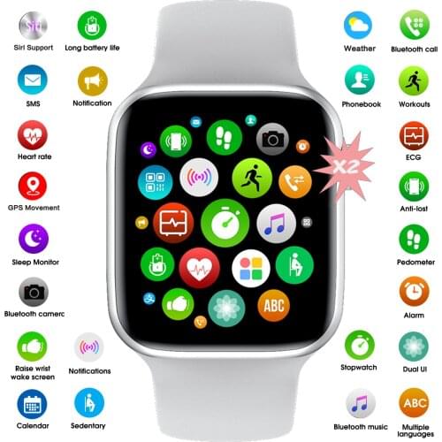 Bluetooth Call Siri Support X2 SmartWatch Long Standby Heart Rate Monitor GPS Movement IWO IP67 Waterproof Smart Watch Wristband