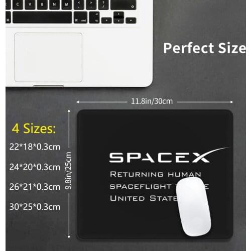 Spacex Returning Humans To Space Mouse Pad DIY Print Cushion Spacex Elon Musk Space Exploration Demo Demo 2