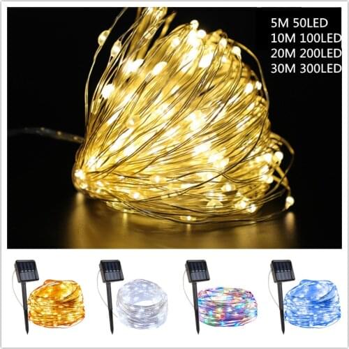 50/100/200/300/ LED Solar Lights Outdoor Lamp String Lights for Christmas Decoration Waterproof Fairy Lights Garden Garland Led