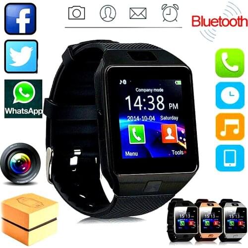 Smart Watch With Camera DZ09 Bluetooth Smartwatch SIM TF Card Slot Fitness Activity Tracker Sport Watch Android PK Q18 Watches