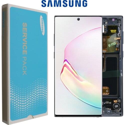 6.3'' ORIGINAL AMOLED For Samsung Galaxy Note 10 N970F note10 N970 N9700 LCD with Frame Display Touch Screen Digitizer Assembly