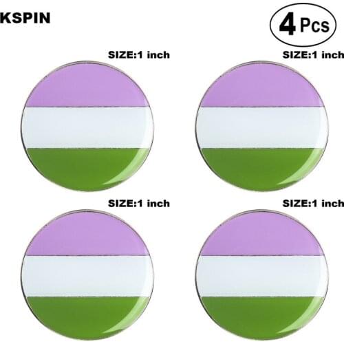 Genderqueer Lapel Pin Flag badge Brooch Pins Badges 4pcs