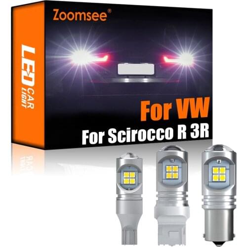 Zoomsee 2Pcs White Reverse LED For Volkswagen VW Scirocco R 3R 2009-2017 Canbus Exterior Backup Error Free Rear Bulb Light Kit