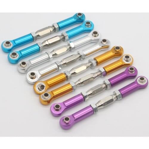 2pcs HSP 106017 166017 Aluminum Front / Rear Linkages Alloy Sonic Servos Link 08242 06016 1/10 Upgrade Parts For 94111 94188