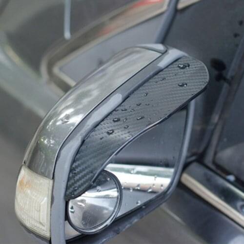 2pcs Universal Flexible PVC Rearview Mirror Rain Shade Rainproof Blades Car Back Mirror Eyebrow Rain Cover Thickening Accessory
