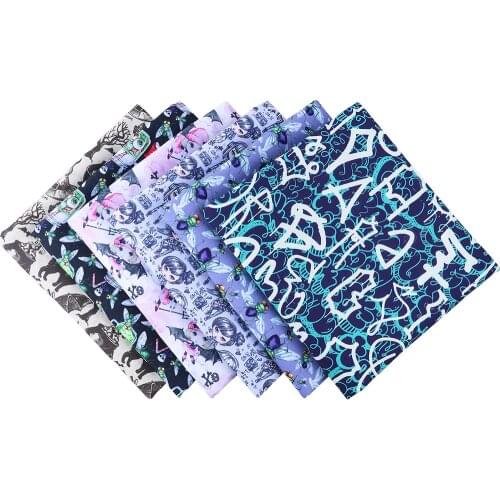 50*140CM Cartoons pattern Polyester cotton Fabric Patchwor Printed for Tissue Kids Home Textile for Sewing Doll Dress Curtain