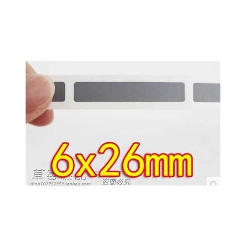 6x26mm Scratch card coating silver password stickers-1000pcs /roll