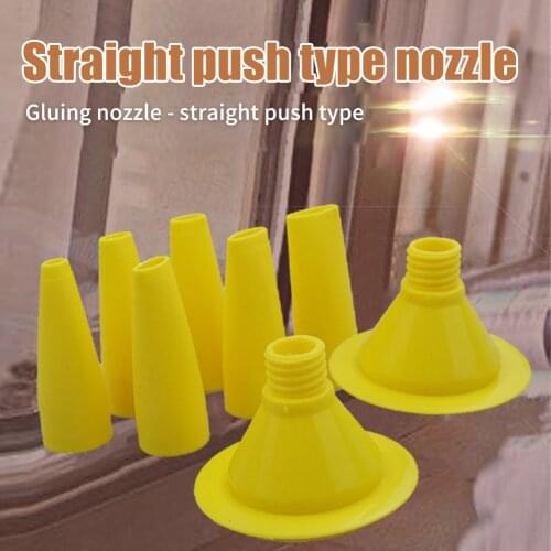 8pcs/set Interior Grouting Home Sealant Tool Construction Glue Nozzle Multifunction Glass Cement Durable Finishing For Caulking