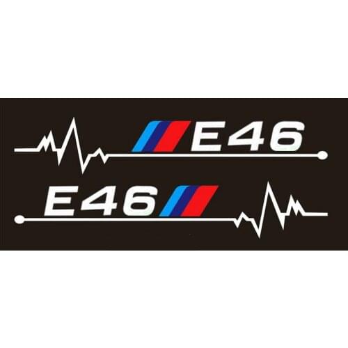 2 X Car Rearview Mirror Sticker & Decal Accessories for BMW E30 E34 E36 E39 E46 E60 E61 E87 E90 E83 F10 F20 F21 F30 F35 12*2cm