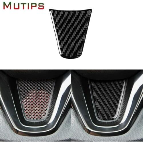Car Steering Wheel Panel Vehicle Bearing Circle Cover Trim Carbon Fiber Stickers For Honda Fit Jazz 2014 2015 2016 2017 2018
