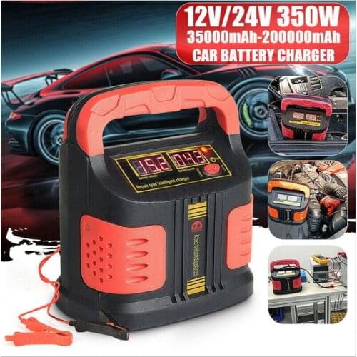 Car battery charger 12V-24V car jump starter portable charger car truck battery charger pulse repairer LCD battery charger