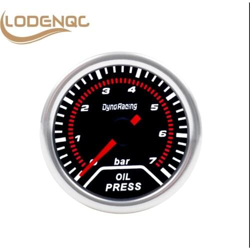 Lodenqc Car meter Oil pressure gauge 2" 52mm Oil pressure gauge with sensor 0-7 bar