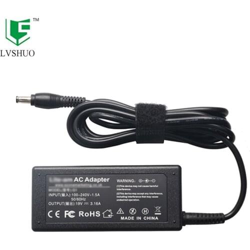 LV SHUO Laptop Power Adapter for Samsung 19V 3.16A 60W