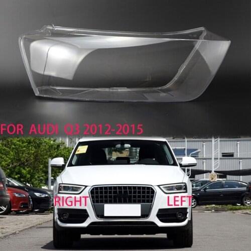 For audi q3 2012-2015 lens Transparent headlight housing Lens Glass Cover lampshade Lamp protection case Shell transparent LENS
