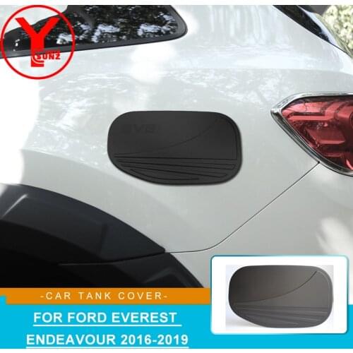 Car Fuel Tank Cover ABS Chrome Plated For Ford Everest Endeavour 2016 2017 2018 2019 Accessories Fuel Tank Cap Sticker