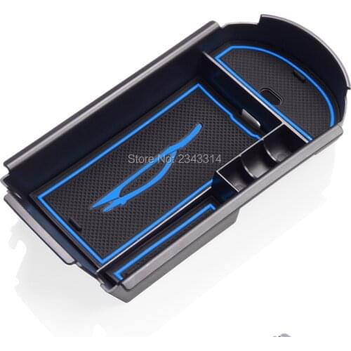For Toyota C-HR CHR 2017-2020 2021 Plastic Blue Central Armrest Storage Box Glove Box Interior Tidying Car Styling Accessories