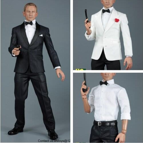 1:6 scale male figure doll clothes James Bond Agent suit for 12" action figure doll accessories,without head, body & other A0674