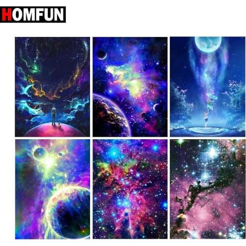 HOMFUN Full Square/Round Drill 5D DIY Diamond Painting "Fantasy planet" 3D Diamond Embroidery Cross Stitch Home Decor Gift
