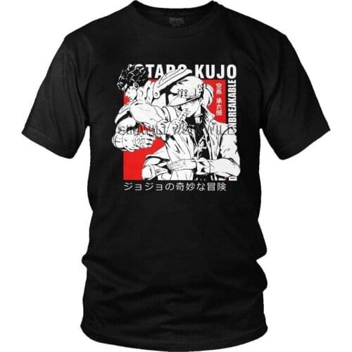 Jojo Bizarre Adventure T-shirt Mens Harajuku T Shirt Short Sleeve Cotton Jotaro Kujo Dio Brando Tshirt Unique Tee Top