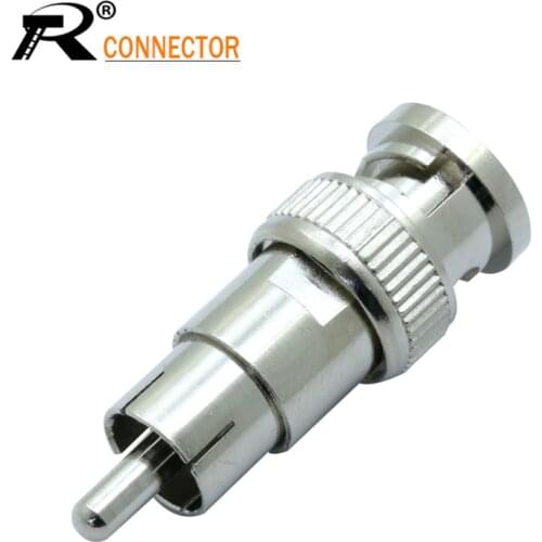 BNC Male to RCA Male Coax Cable Connector Adapter M/M Coupler for CCTV Camera 3pcs/lot