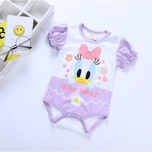 Free Shipping Baby Boy Novelty Cartoon Romper Tops Short Sleeve Jumpsuit Infant Toddler Clothes Girl Creeper Daily Wear Outfits