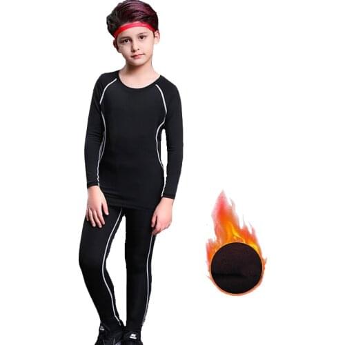 Winter Thermal Underwear Set Children Plus Velvet Warm Long Johns Lucky Johns Thermo Underwear Boys Girls Baby Fitness Underwear