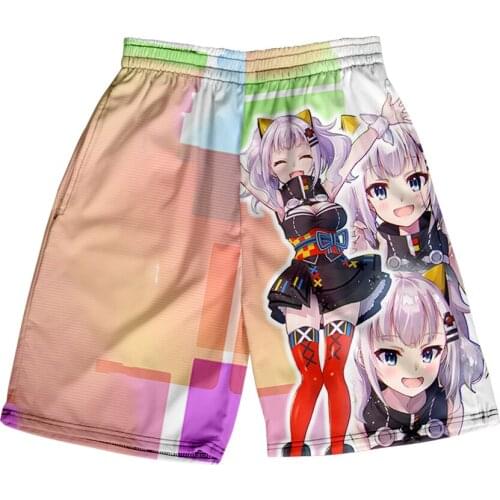 Kaguya Luna 3D Print Summer Holiday Women/Men Elastic Waist Japan Streetwear Shorts HIP HOP Punk style Beach Shorts